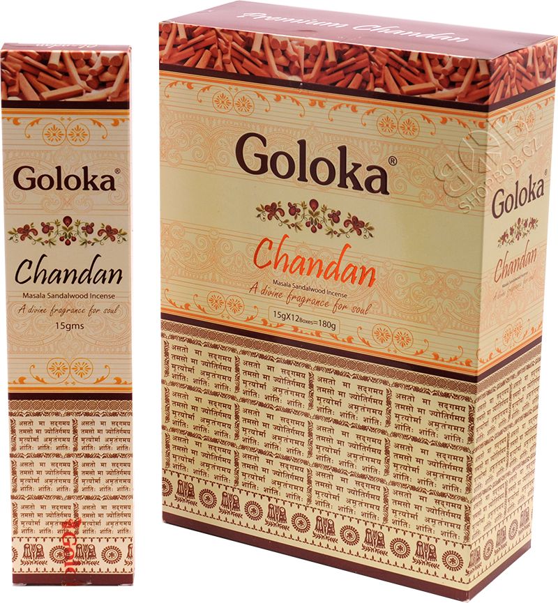 Karton Goloka Chandan - Santal indické vonné tyčinky BOX 12 x 15 g | SoNo spol. s r.o.