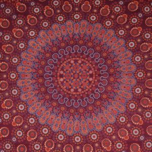 BOB Batik indický přehoz na postel Bubble Mandala červená 220 x 200 cm bavlna. King size. Dvoulůžko. | SoNo spol. s r.o.