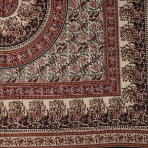 BOB Batik indický přehoz na postel Floral Mogul, čokoládový, červený, 230 x 210 cm bavlna. King size. Dvoulůžko. | SoNo spol. s r.o.