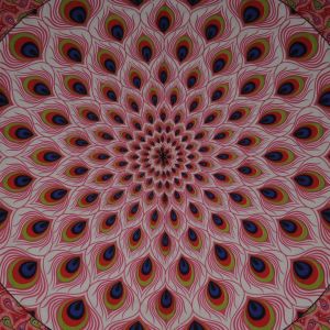 BOB Batik indický přehoz na postel Paví oko růžový 230 x 210 cm bavlna. King size. Dvoulůžko. | SoNo spol. s r.o.
