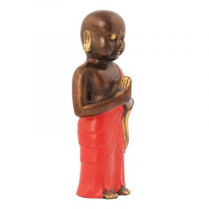 Soška Buddhistický mnich kov 19 cm červená bronz | SoNo spol. s r.o.