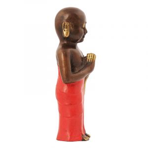 Soška Buddhistický mnich kov 19 cm červená bronz | SoNo spol. s r.o.