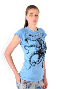 Dámské tričko Sure Chobotnice azurové | S
