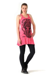 Šaty Sure mini na ramínka Ganesh růžové - S | SoNo spol. s r.o.