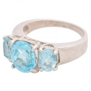 Stříbrný prsten s Sky Blue topazy Ag 6,6 g | SoNo spol. s r.o.