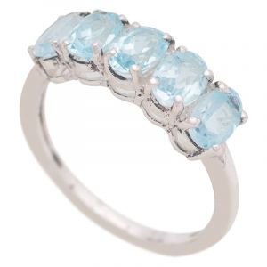 Stříbrný prsten s Sky Blue topazy Ag 925/1000 2,9 g | SoNo spol. s r.o.