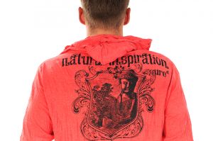 Pánská mikina Sure s kapucí Buddha inspiration červená - L | SoNo spol. s r.o.