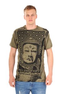 Pánské tričko Sure Buddha khaki | M, L, XL