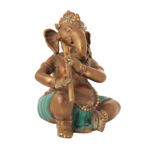 Socha Ganesh kov 19 cm muzikant bronz | SoNo spol. s r.o.