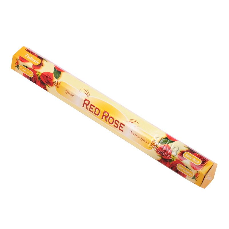 Tulasi Red rose - Červená růže indické vonné tyčinky 20 ks | SoNo spol. s r.o.