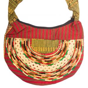 Dámská bavlněná taška vyšívaná barevná 35 x 25 cm D | SoNo spol. s r.o.
