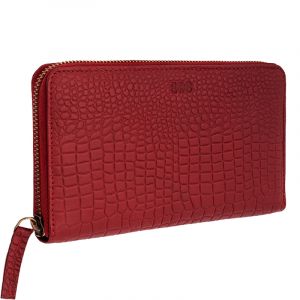 Luxusní dámská kožená peněženka Symmetry bordeaux Crocodile