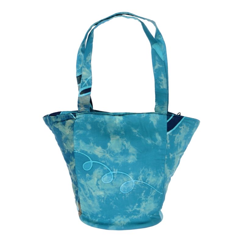 BOB Batik, dámská, batikovaná taška Paint modrá 35 x 40 cm | SoNo spol. s r.o.