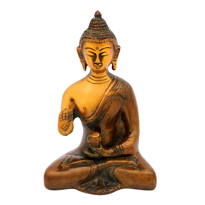 Kovová soška Buddha 14,5 cm mosaz | SoNo spol. s r.o.