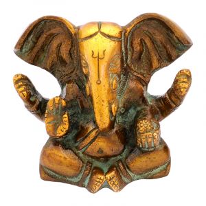 Kovová soška Ganesh 7,5 cm mosaz