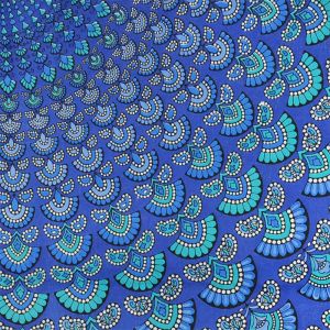 BOB Batik indický přehoz na postel Peacock azurový 230 x 205 cm bavlna | SoNo spol. s r.o.