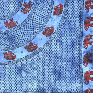 BOB Batik indický přehoz na postel Sloni modrý 230 x 205 cm bavlna | SoNo spol. s r.o.