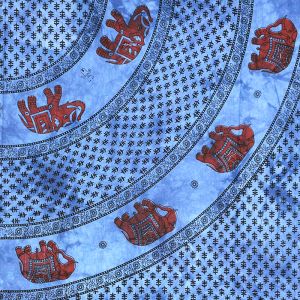 BOB Batik indický přehoz na postel Sloni modrý 230 x 205 cm bavlna | SoNo spol. s r.o.