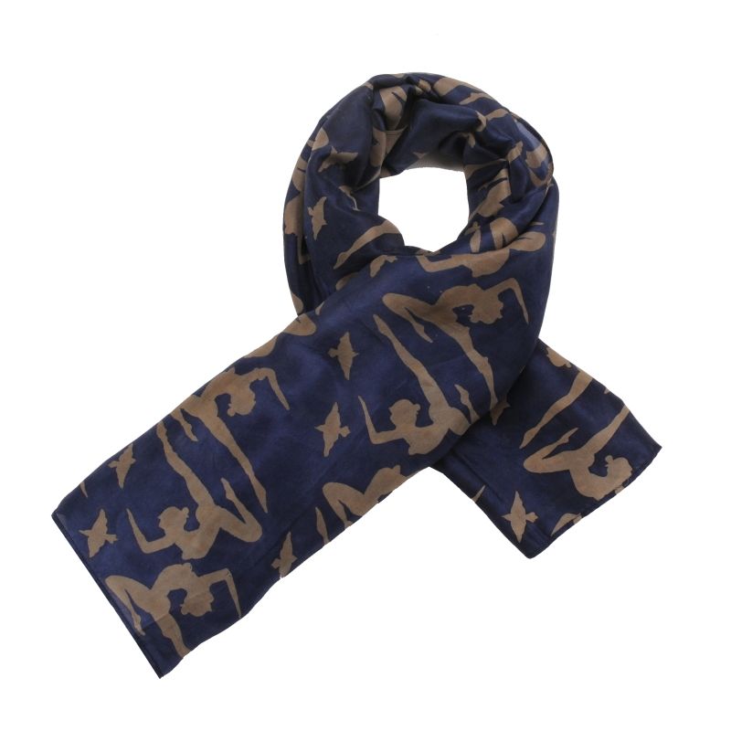 BOB Batik hedvábný šátek 110 x 105 cm Jogini modrý | SoNo spol. s r.o.