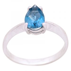 ShopBOB stříbrný prsten s London Blue topazem Ag 2,4 g | 58