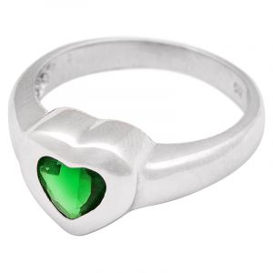 Stříbrný prsten se zirkonem Ag 4,1 g srdce - 54 | SoNo spol. s r.o.