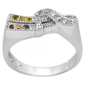 ShopBOB stříbrný prsten se zirkony Ag 5,2 g vlna - 57 | SoNo spol. s r.o.