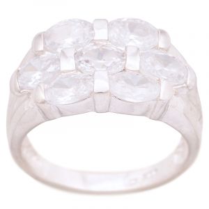 ShopBOB stříbrný prsten se zirkony Ag 6,5 g | 57