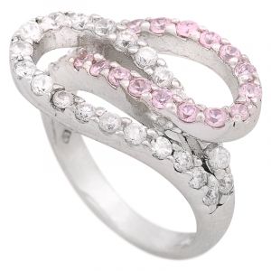 ShopBOB stříbrný prsten se zirkony Ag 6,8 g loop | SoNo spol. s r.o.
