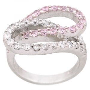ShopBOB stříbrný prsten se zirkony Ag 6,8 g loop - 53 | SoNo spol. s r.o.
